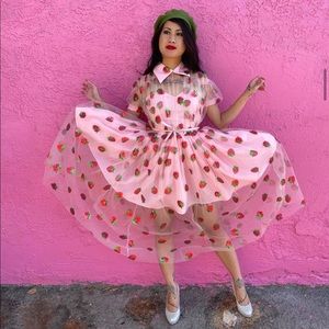 Pink Strawberry Tulle Dress